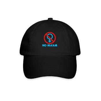 Kein Ma'am lustiger Anti-Feminismus Al Bundy nein - Baseballkappe - Schwarz/Schwarz - Vorne