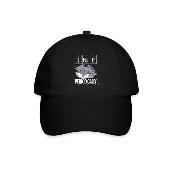Schlafende Katze Ich mache regelmäßig ein Nickerchen - Baseballkappe - Schwarz/Schwarz - Vorne