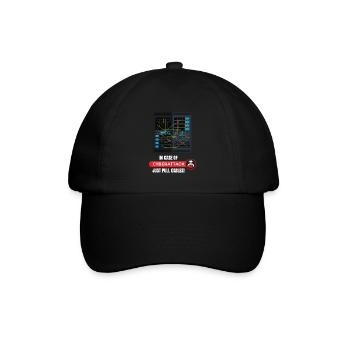 In Case Of Cyberattack Informatiker - Baseballkappe - Schwarz/Schwarz - Vorne