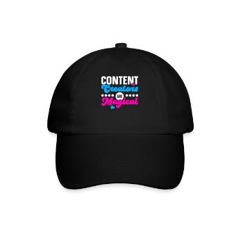 Inhaltsersteller sind magische Social-Media-Vlogger - Baseballkappe - Schwarz/Schwarz - Vorne