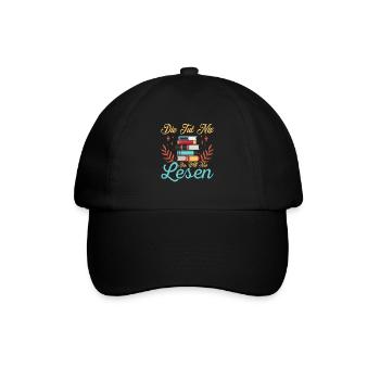 Die tut nix die will nur lesen Bücher Literatur - Baseballkappe - Schwarz/Schwarz - Vorne