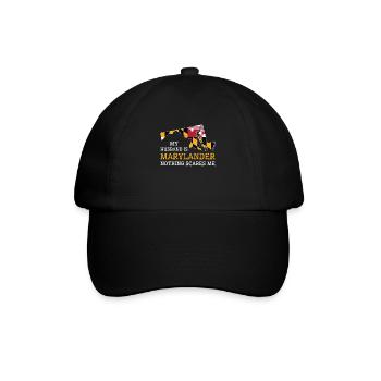 Nichts macht mir Angst Marylander Ehemann Maryland - Baseballkappe - Schwarz/Schwarz - Vorne