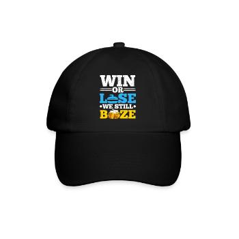 Gewinnen oder verlieren wir immer noch Alkohol Bier Curling Spieler - Baseballkappe - Schwarz/Schwarz - Vorne