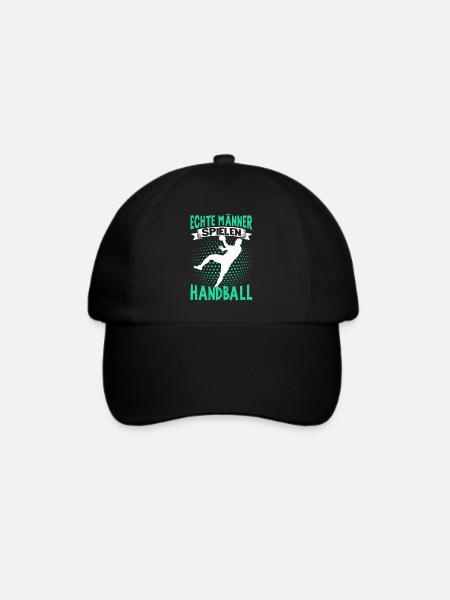 Handballer Herren Jungen Echte Männer Spielen - Baseballkappe - Schwarz/Schwarz
