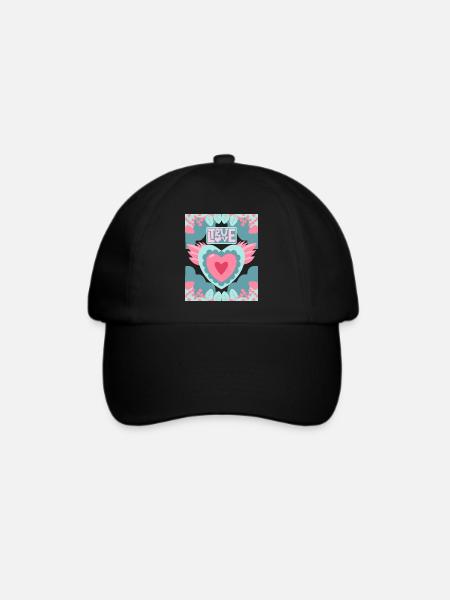 Liebe-Spruch, True-Love, Valentinstag Motiv - Baseballkappe - Schwarz/Schwarz