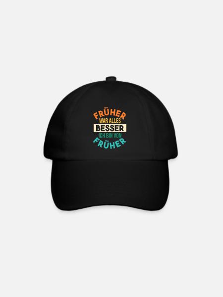 Früher War Alles Besser - Baseballkappe - Schwarz/Schwarz