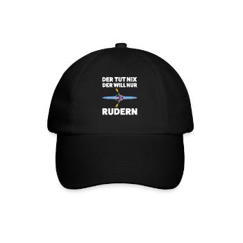 Rudern Sport Rudersport Geschenk - Baseballkappe - Schwarz/Schwarz - Vorne
