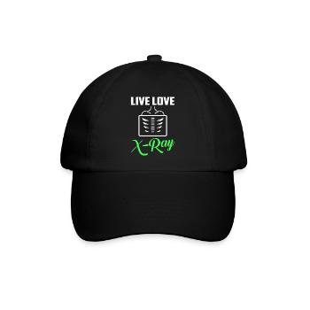 Live Love X-Ray X-Ray Rad Tech Radiology - Baseballkappe - Schwarz/Schwarz - Vorne