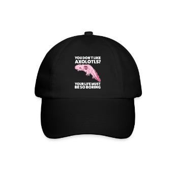 Axolotl Axolotl Tiergeschenk - Baseballkappe - Schwarz/Schwarz - Vorne