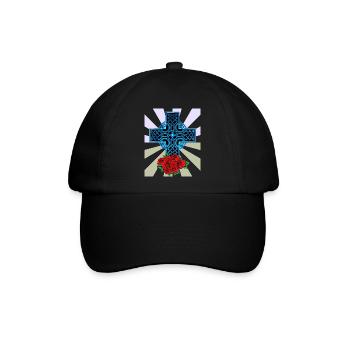Weihnachtsgeschenk Christentum Kreuz Jesus Gott - Baseballkappe - Schwarz/Schwarz - Vorne