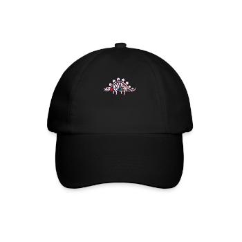 Stegosaurus - Baseballkappe - Schwarz/Schwarz - Vorne