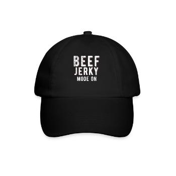 Beef Jerky Geschenk Beef Jerky Liebhaber - Baseballkappe - Schwarz/Schwarz - Vorne