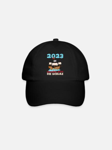 Schulkind 2023 Pirat Einschulung Erstklässler Kind - Baseballkappe - Schwarz/Schwarz