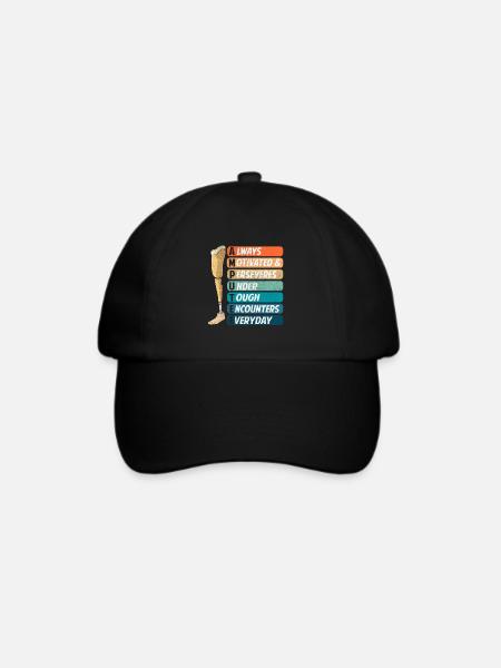 Immer motiviert & durchhalten unter harten - Baseballkappe - Schwarz/Schwarz