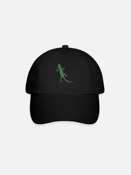 Eidechse - Baseballkappe - Schwarz/Schwarz