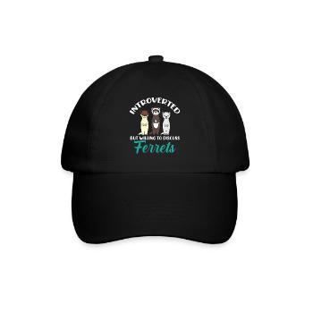 Frettchen - Baseballkappe - Schwarz/Schwarz - Vorne
