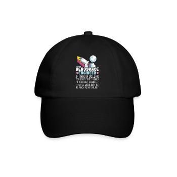 I’m an Aerospace Engineer Rocket Science - Baseballkappe - Schwarz/Schwarz - Vorne