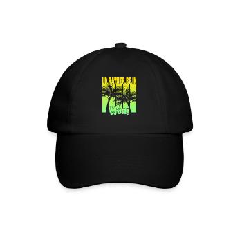 I'd rather be in Maui - Baseballkappe - Schwarz/Schwarz - Vorne