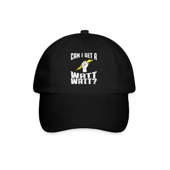 Elektriker wat wat - Elektriker Tshirt - Baseballkappe - Schwarz/Schwarz - Vorne