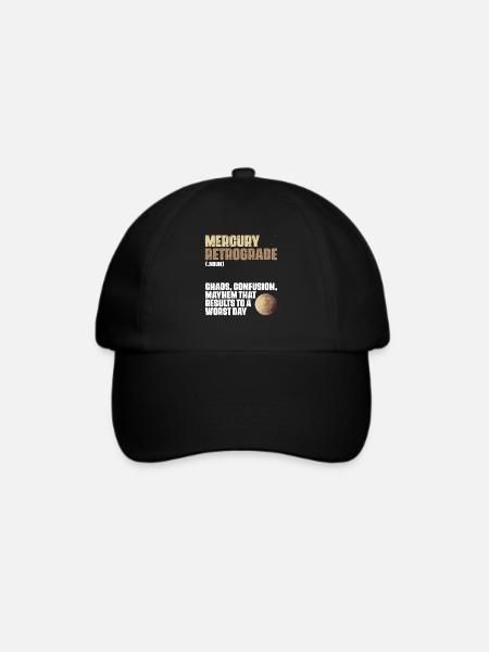 Lustige rückläufige Merkur-Definition für Astrologie - Baseballkappe - Schwarz/Schwarz