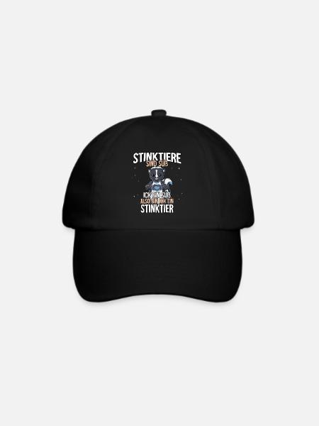 Stinktiere Sind Süß Stinktier - Baseballkappe - Schwarz/Schwarz
