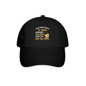 Liebt Ramen-Nudeln so sehr - Ramen-Nudeln - Baseballkappe - Schwarz/Schwarz - Vorne