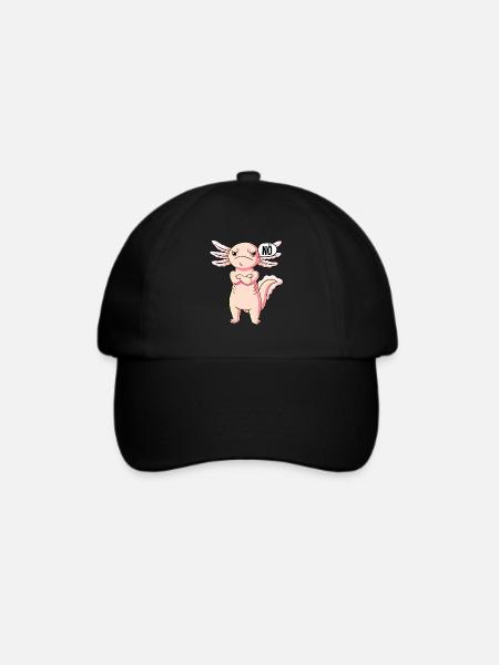 Axolotl Nö - Baseballkappe - Schwarz/Schwarz