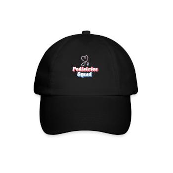 Kinder Krankenschwester Säugling Pädiatrie - Baseballkappe - Schwarz/Schwarz - Vorne