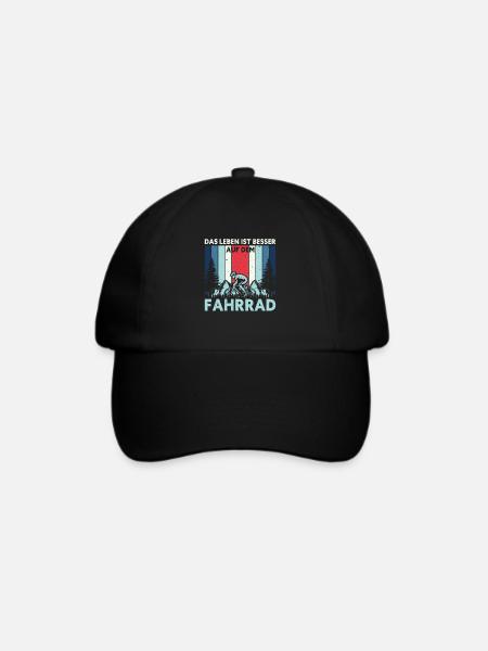 Das Leben Ist Besser Auf Dem Fahrrad Lustiges - Baseballkappe - Schwarz/Schwarz