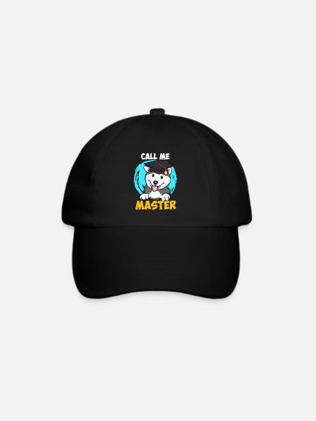 Husky Hund Fan Nenn mich Master Abschluss - Baseballkappe - Schwarz/Schwarz