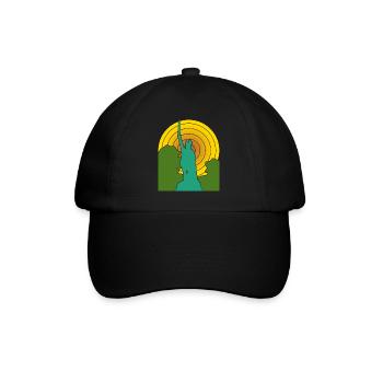 Hermannsdenkmal retro Detmold - Baseballkappe - Schwarz/Schwarz - Vorne