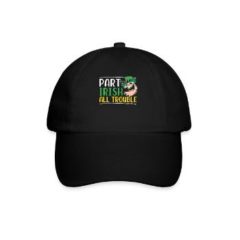 Teil Irish All Trouble Shamrock St. Patricks Day - Baseballkappe - Schwarz/Schwarz - Vorne