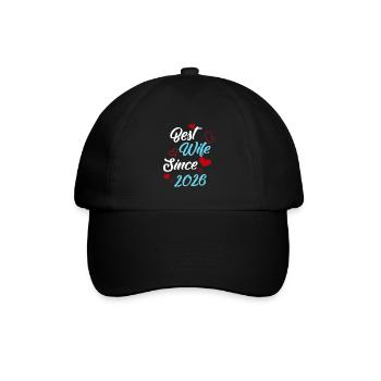 Jubiläums-Trauzeugin seit 2026 Hochzeit - Baseballkappe - Schwarz/Schwarz - Vorne