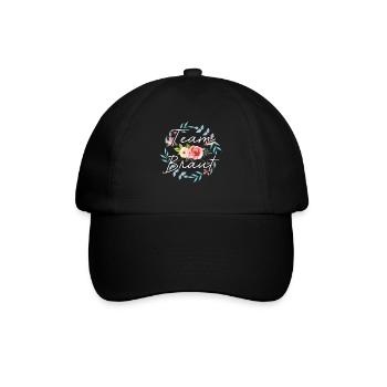 Team Braut JGA T-Shirts Damen Poltern Frauen - Baseballkappe - Schwarz/Schwarz - Vorne