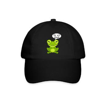 Frosch Frösche - Baseballkappe - Schwarz/Schwarz - Vorne