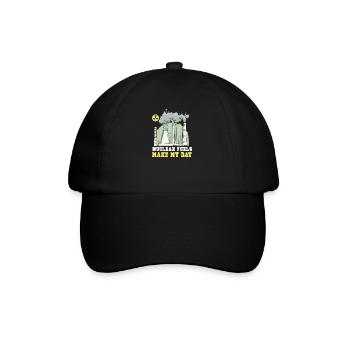 Atomkraftwerk Nuklear Energie Erneuerbare Energie - Baseballkappe - Schwarz/Schwarz - Vorne