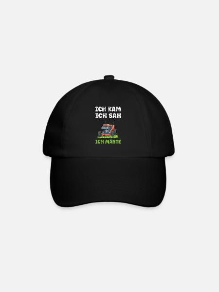 Rasentraktor Aufsitzmäher und Gartenarbeit Rasen - Baseballkappe - Schwarz/Schwarz