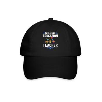 Sonderschule Sonderpädagogik Förderbedarf Fördern - Baseballkappe - Schwarz/Schwarz - Vorne