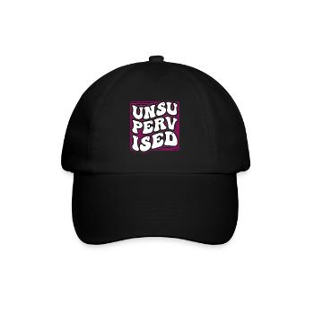 Unbeaufsichtigt Sarkastisch Unsupervised Humor - Baseballkappe - Schwarz/Schwarz - Vorne