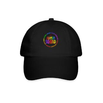 Admin Squad Admin Assistant Administrative Humor - Baseballkappe - Schwarz/Schwarz - Vorne