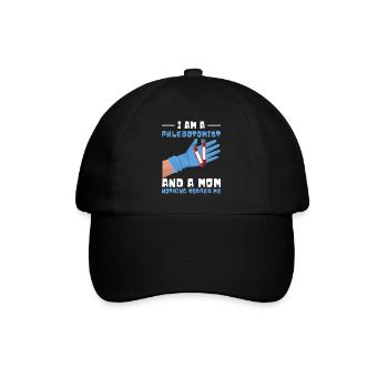 Ich Bin Ein Phlebotomist Und Eine Mutter - Baseballkappe - Schwarz/Schwarz - Vorne