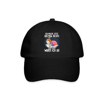 Langschläfer Mädchen Müde Schlaf - Baseballkappe - Schwarz/Schwarz - Vorne