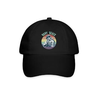 NAVY Seals Retro Proud Navy Army Designs - Baseballkappe - Schwarz/Schwarz - Vorne
