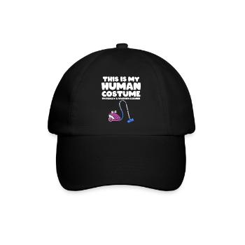 Staubsauger Reinigung Reinigungskraft Geschenk - Baseballkappe - Schwarz/Schwarz - Vorne