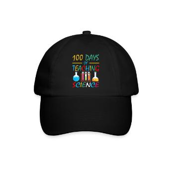 100 Tage Wissenschaftsunterricht Schulfachlehrer - Baseballkappe - Schwarz/Schwarz - Vorne