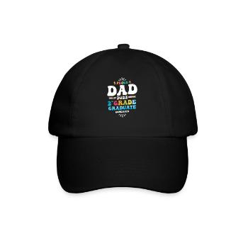 Stolzer Vater einer 2. Klasse des Abschlusses 2023 - Baseballkappe - Schwarz/Schwarz - Vorne