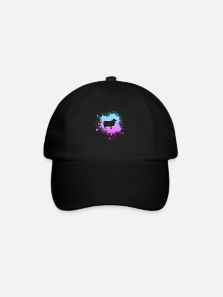 Schaf - Baseballkappe - Schwarz/Schwarz