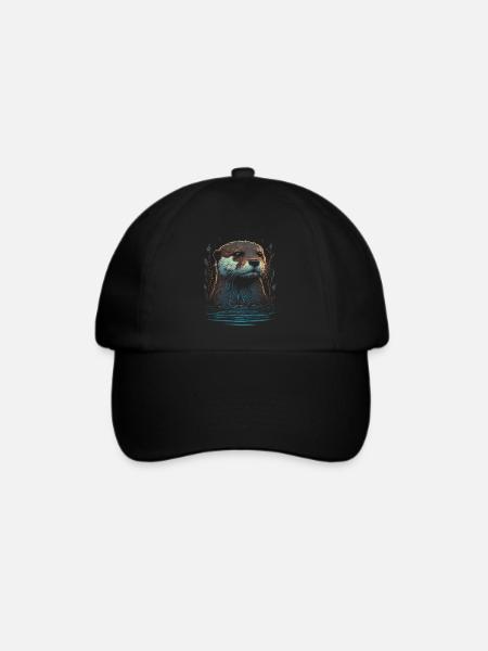 Otter Seeotter - Baseballkappe - Schwarz/Schwarz