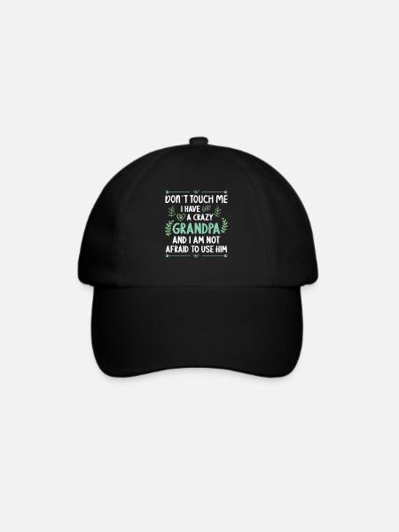 Ich Habe Einen Verrückten Enkelin Enkelin Opa - Baseballkappe - Schwarz/Schwarz