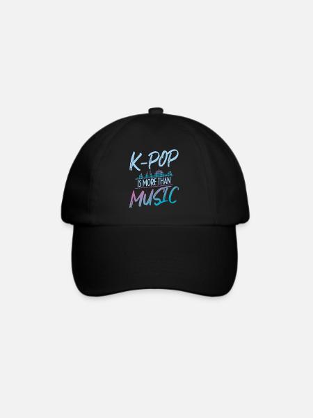 Koreanische Popmusik - Baseballkappe - Schwarz/Schwarz